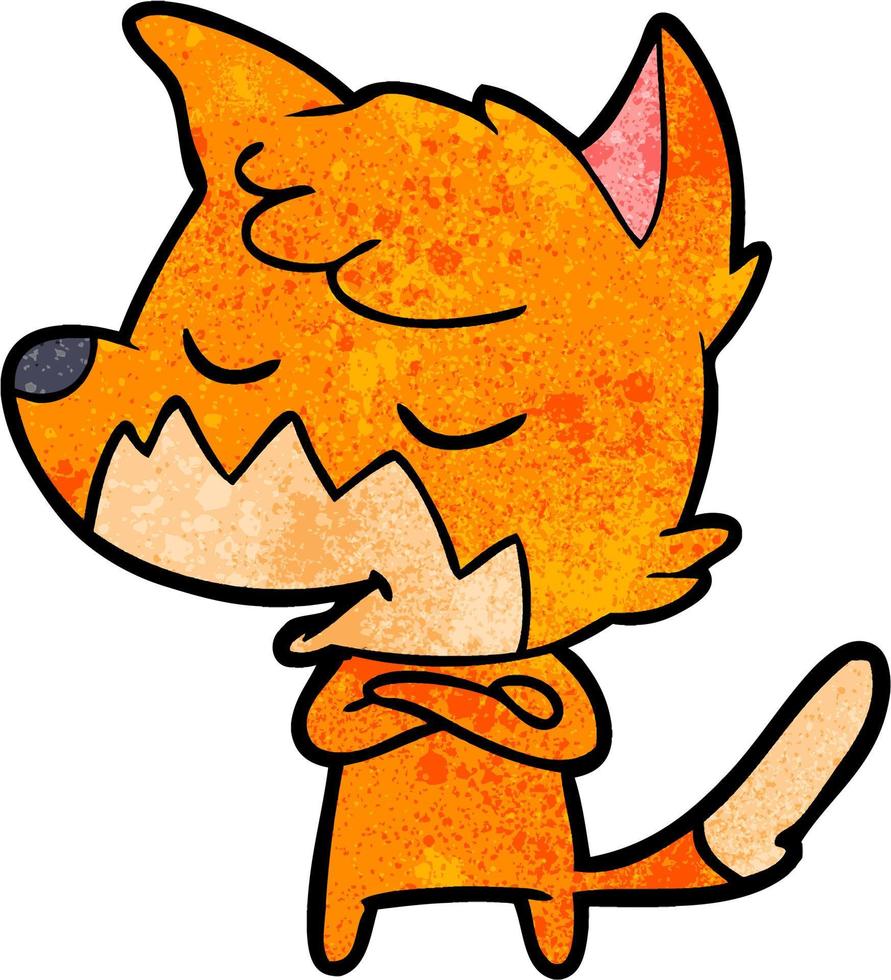 Vector fox character in cartoon style