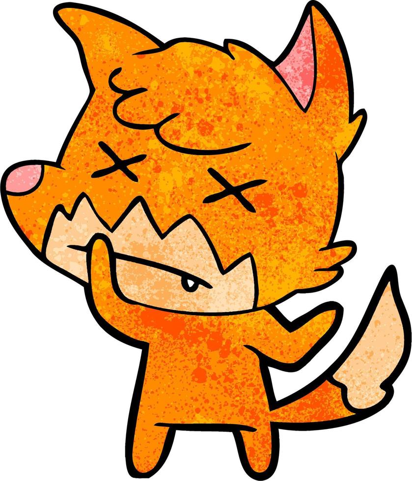 Vector fox character in cartoon style