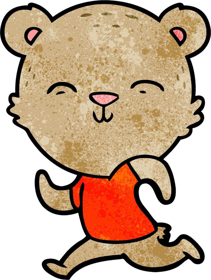 personaje de oso vectorial en estilo de dibujos animados vector