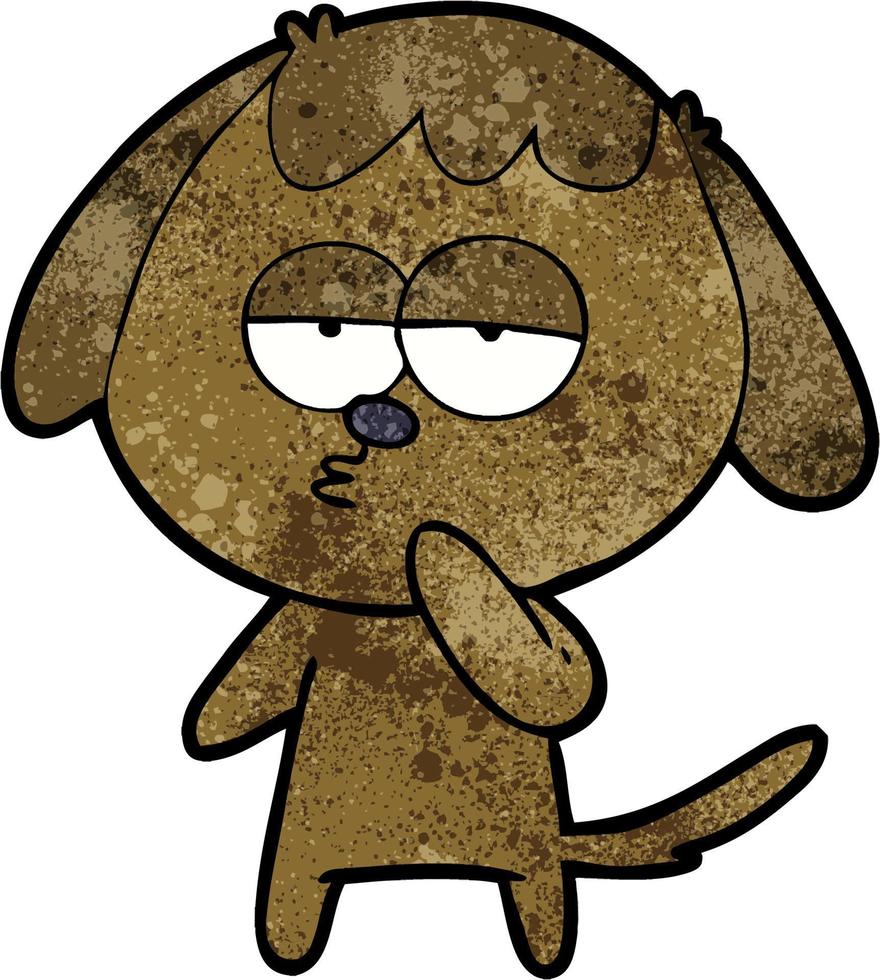 personaje de perro vectorial en estilo de dibujos animados vector