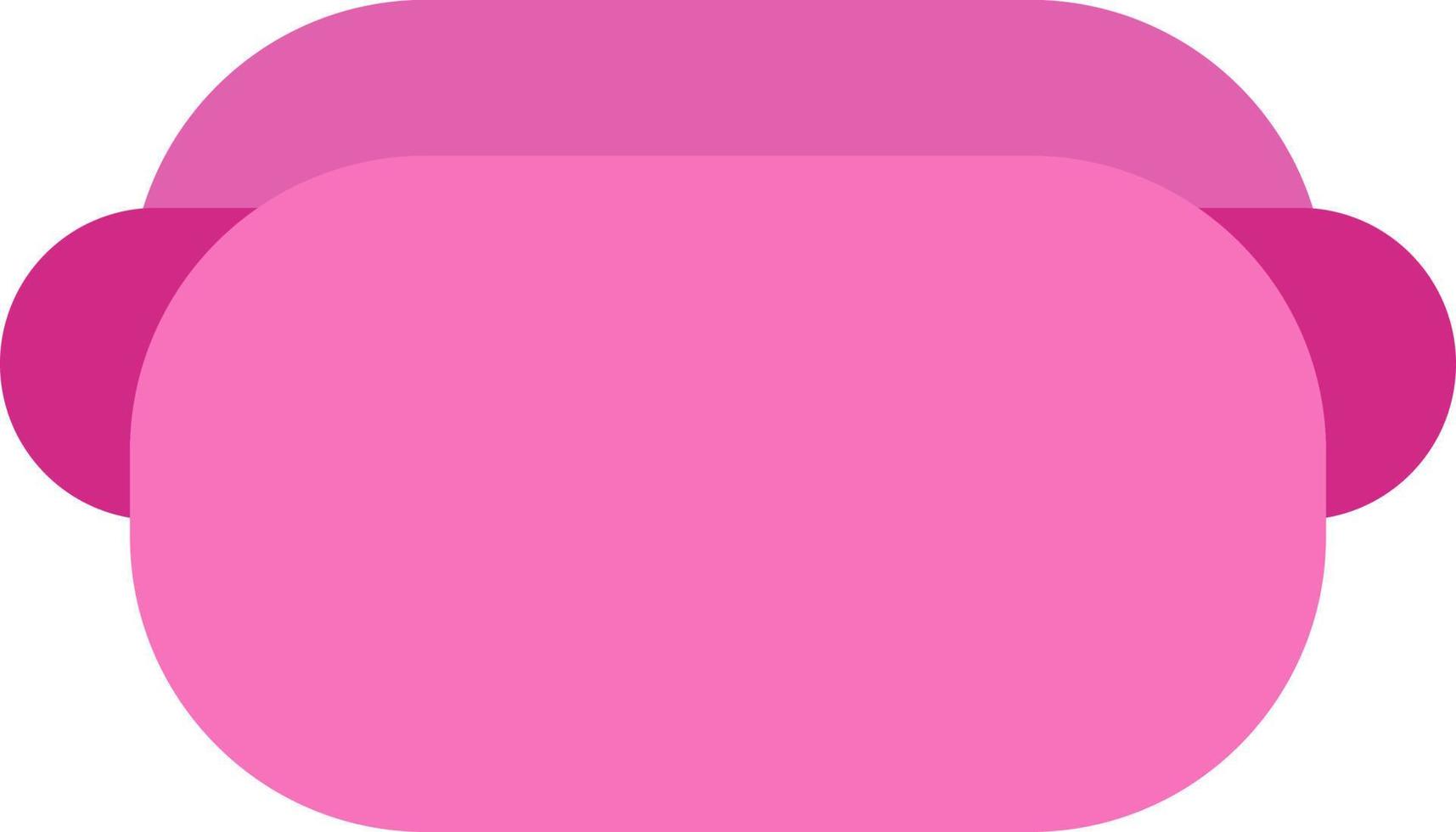 Pink hotdog, illustration, vector on a white background.