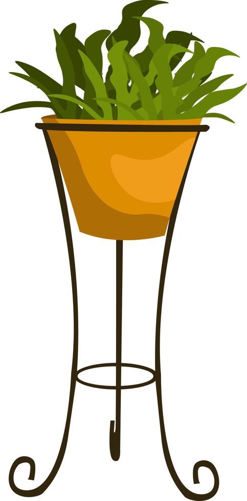 Flower pot, illustration, vector on white background