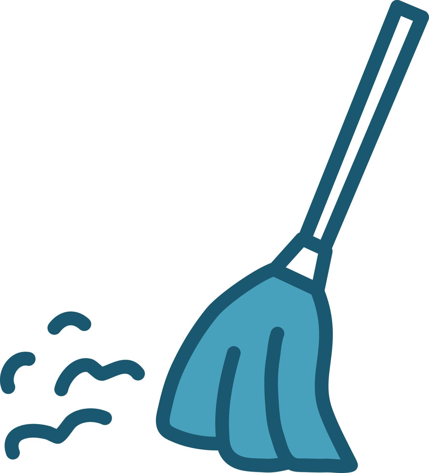 Dusting broom, illustration, vector on a white background. 13769984