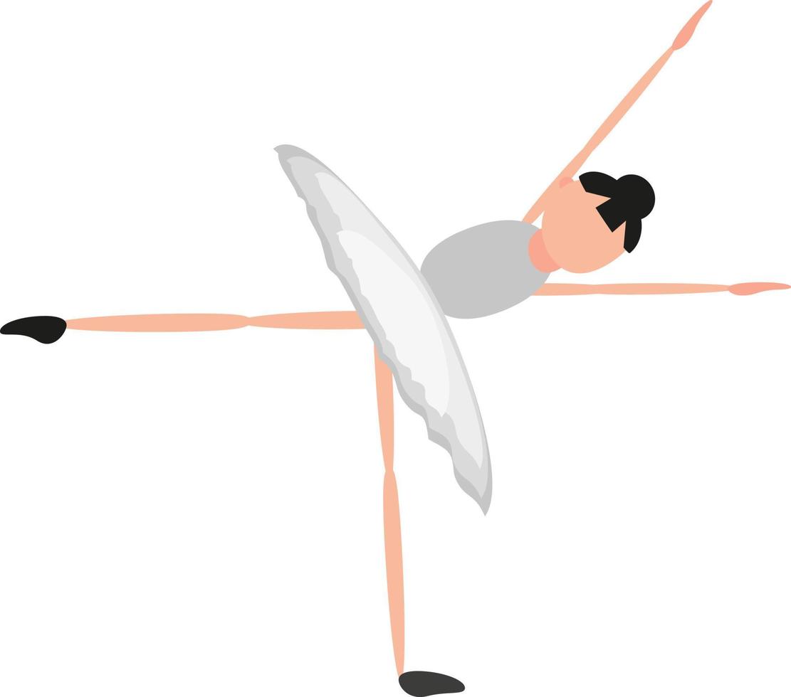 Movimiento arabesco, ilustración, vector sobre fondo blanco.