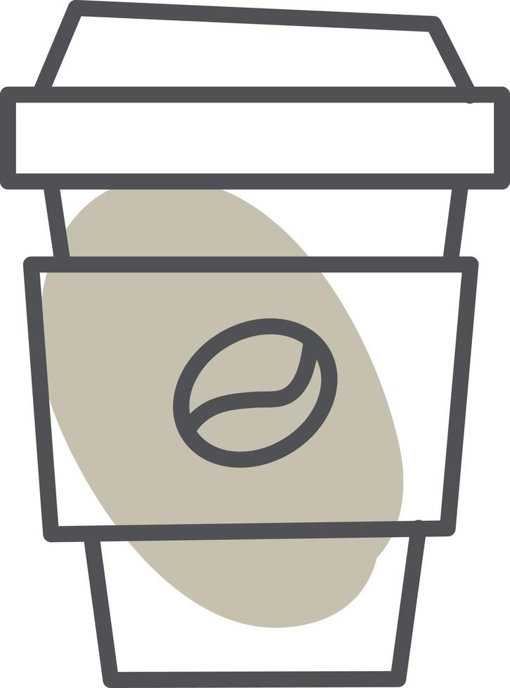 Coffee to go, illustration, vector on a white background.