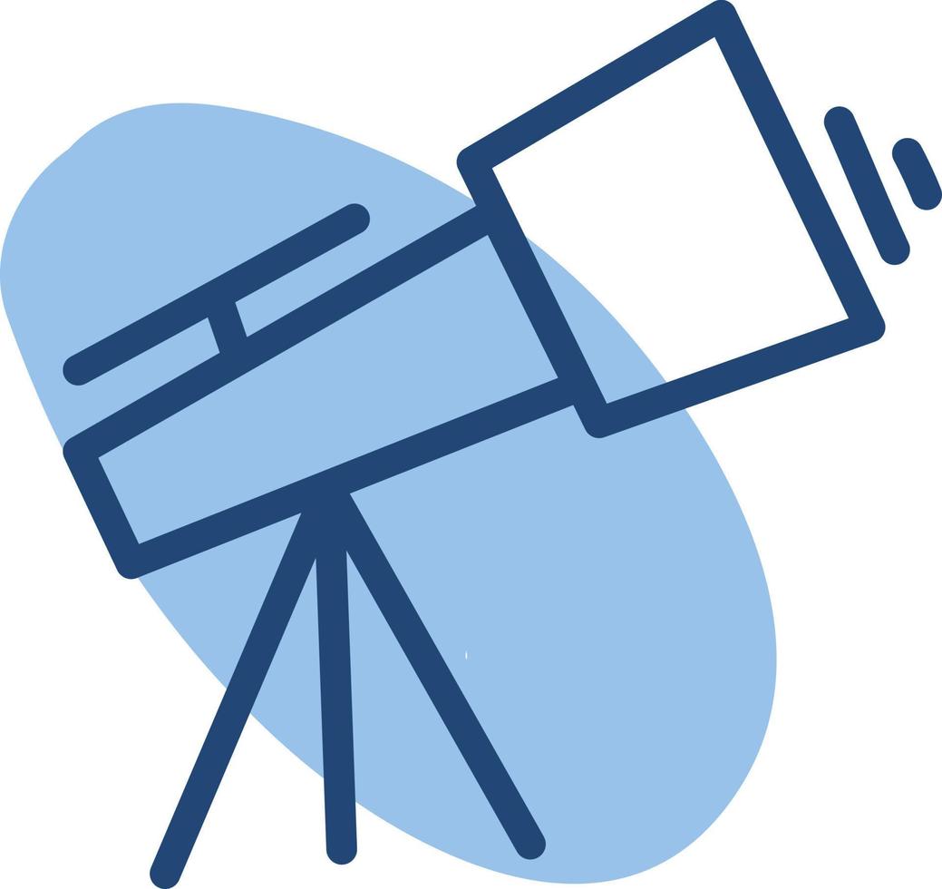Space telescope, illustration, vector, on a white background. vector