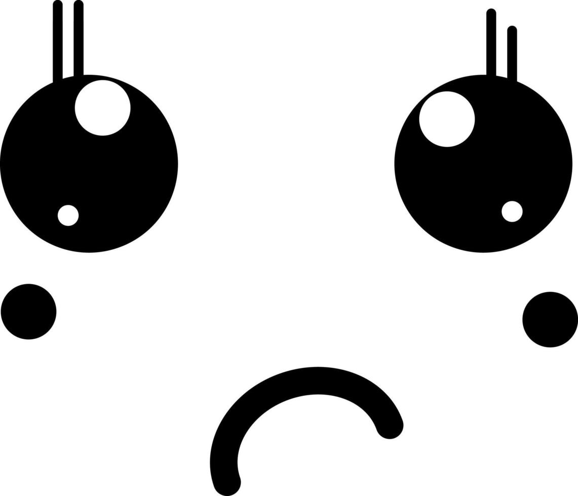 Upset emoji, illustration, vector on a white background.