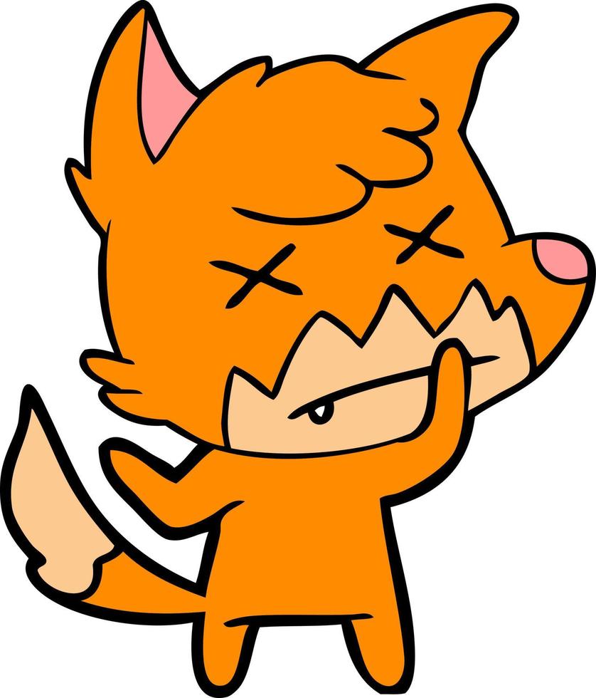Vector fox character in cartoon style