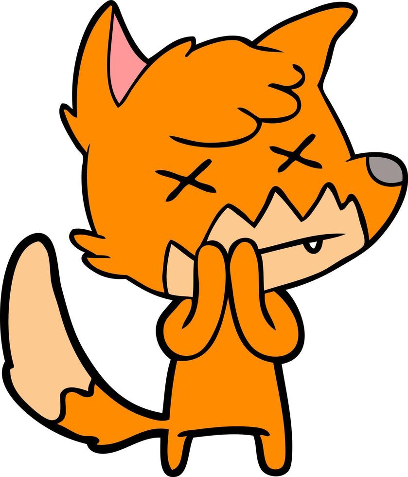 Vector fox character in cartoon style