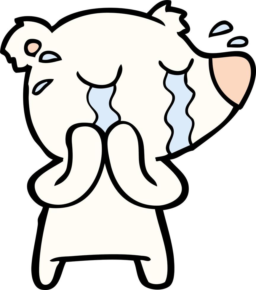 Vector polar bear character in cartoon style