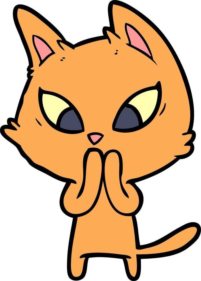 Vector cat character in cartoon style