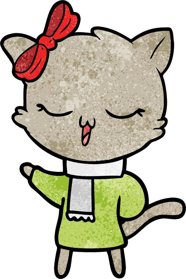 Vector cat character in cartoon style