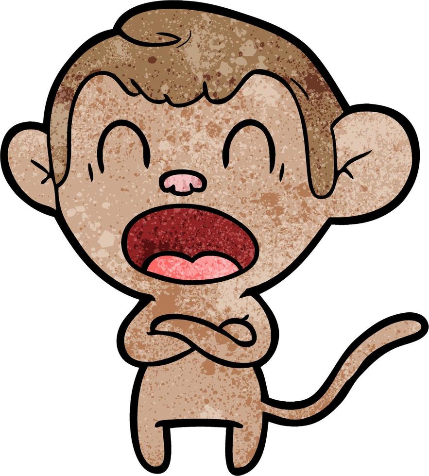 Vector monkey character in cartoon style