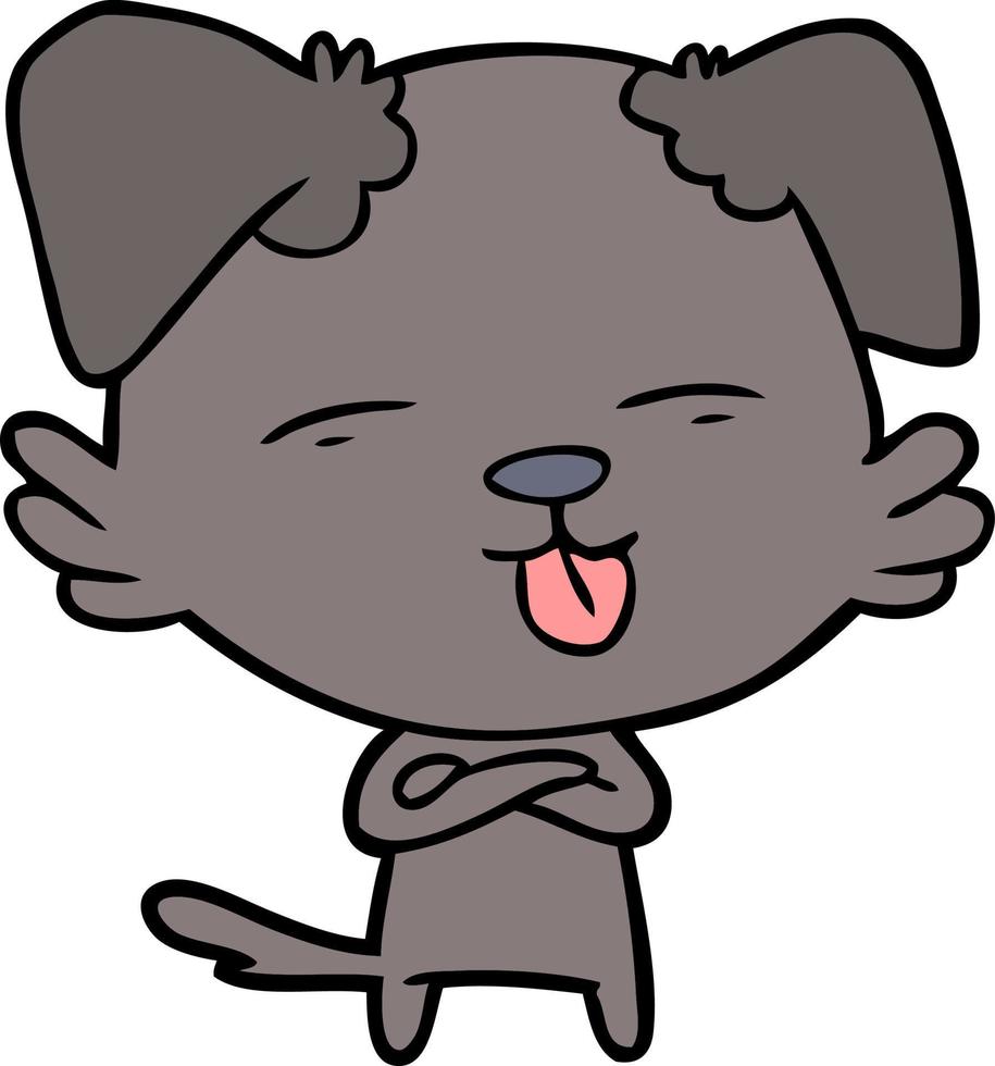 Vector dog character in cartoon style