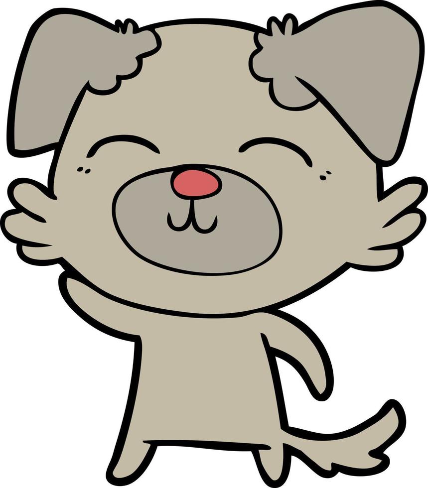 Vector dog character in cartoon style