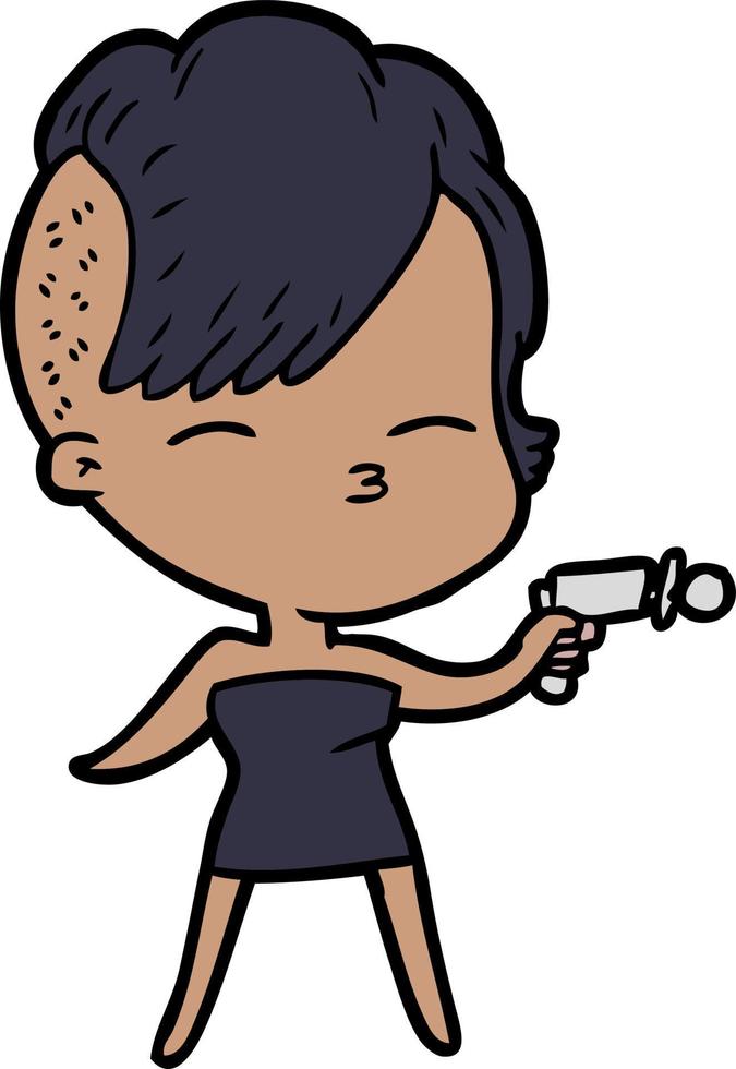 Vector woman character in cartoon style