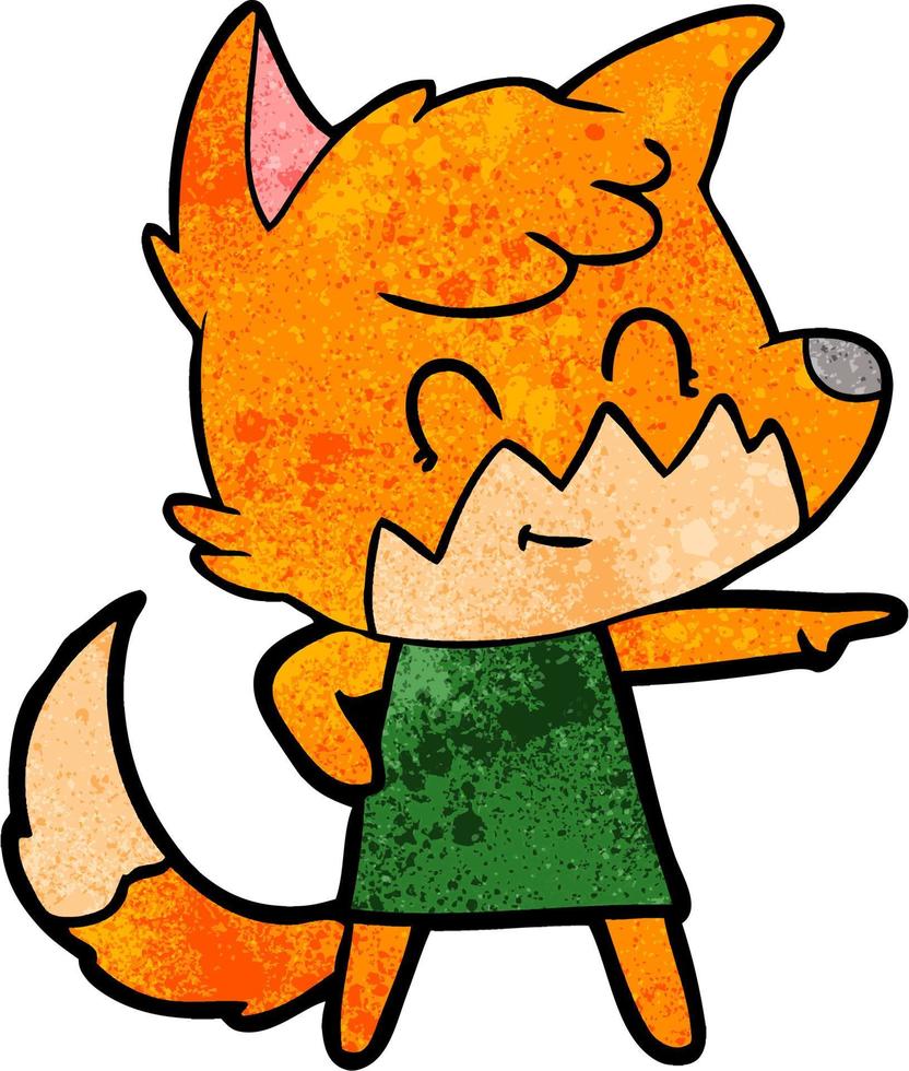 Vector fox character in cartoon style