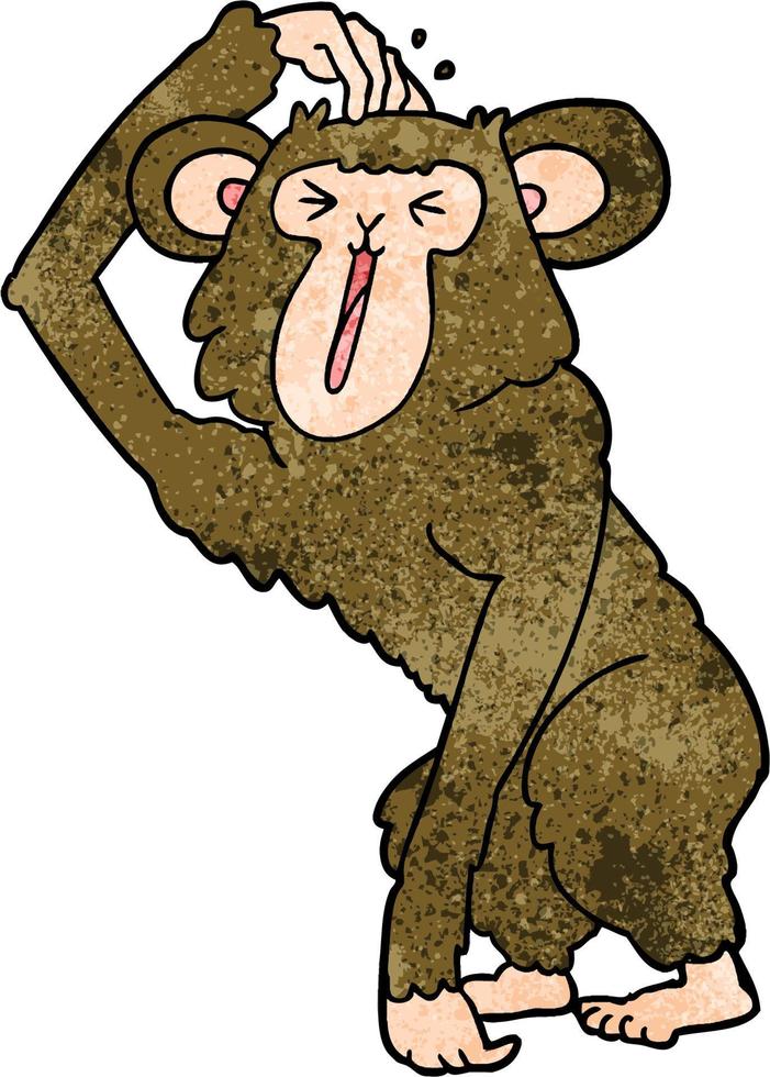 Vector monkey character in cartoon style