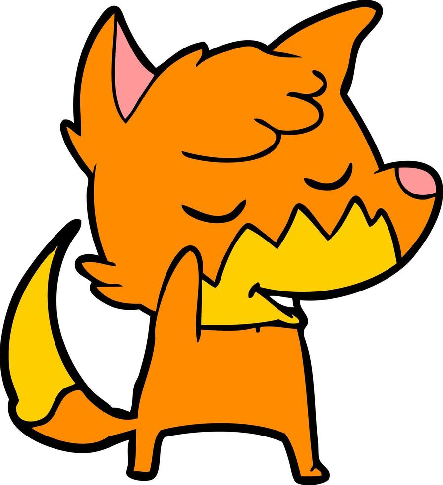 Vector fox character in cartoon style