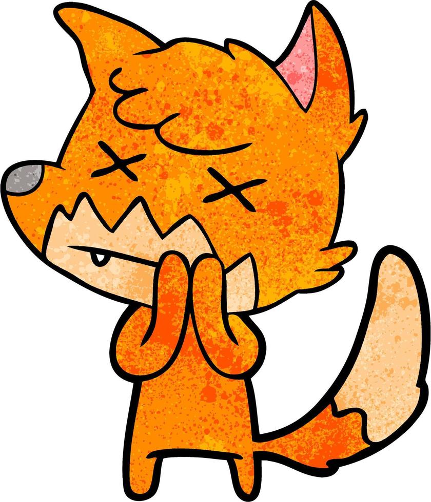 Vector fox character in cartoon style