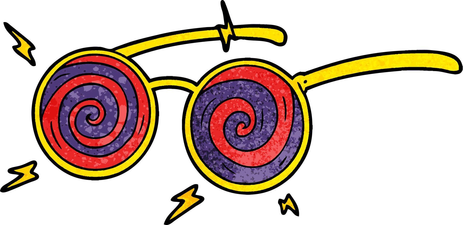 gafas de rayos x de dibujos animados vector