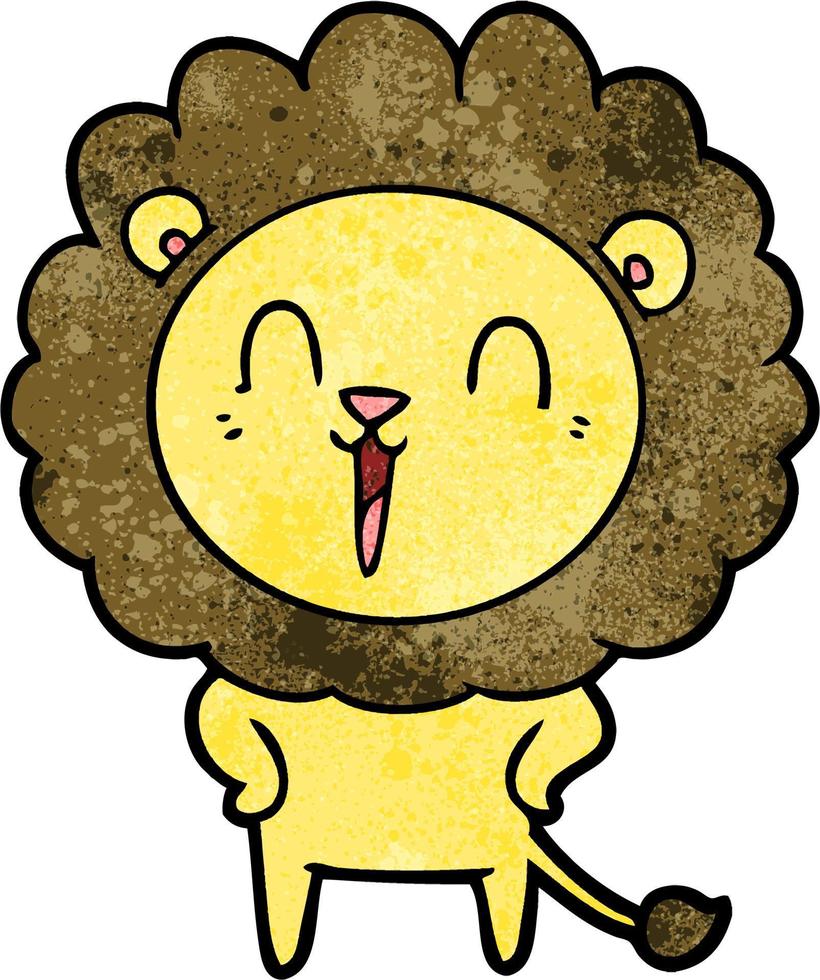 Vector lion character in cartoon style