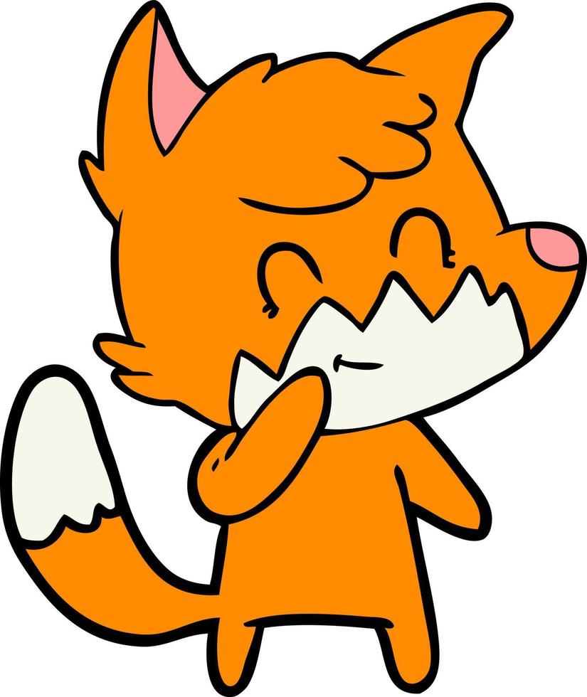 Vector fox character in cartoon style