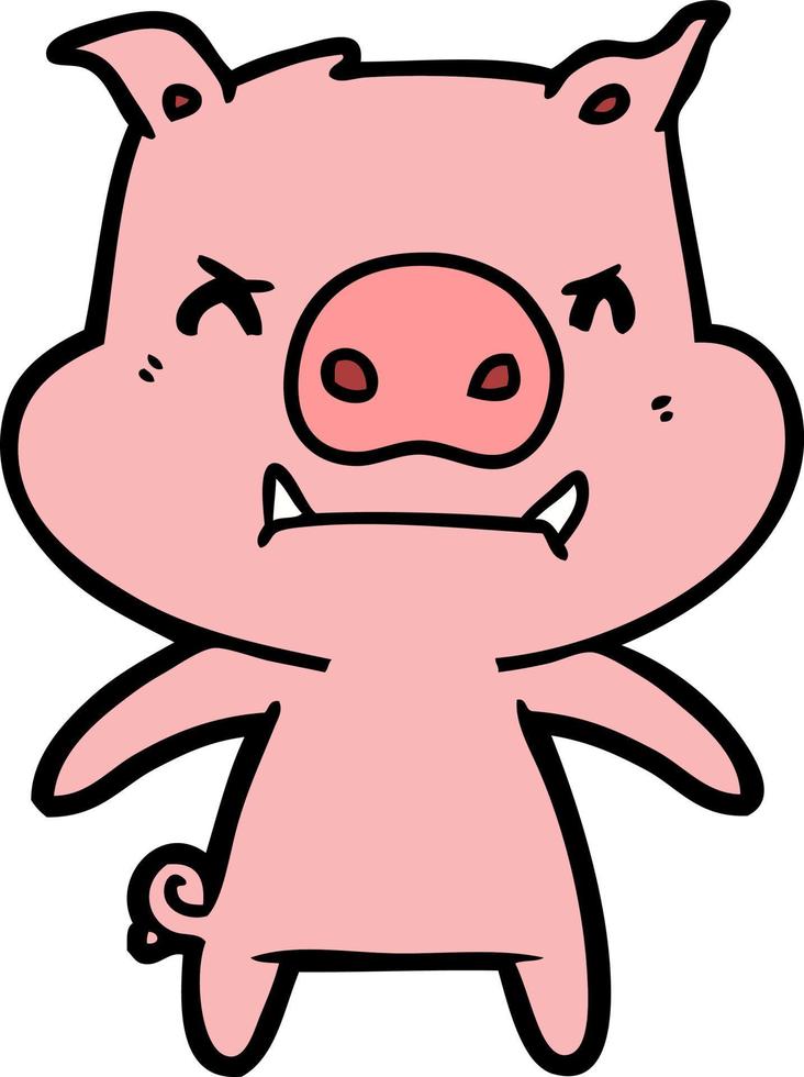 Vector pig character in cartoon style