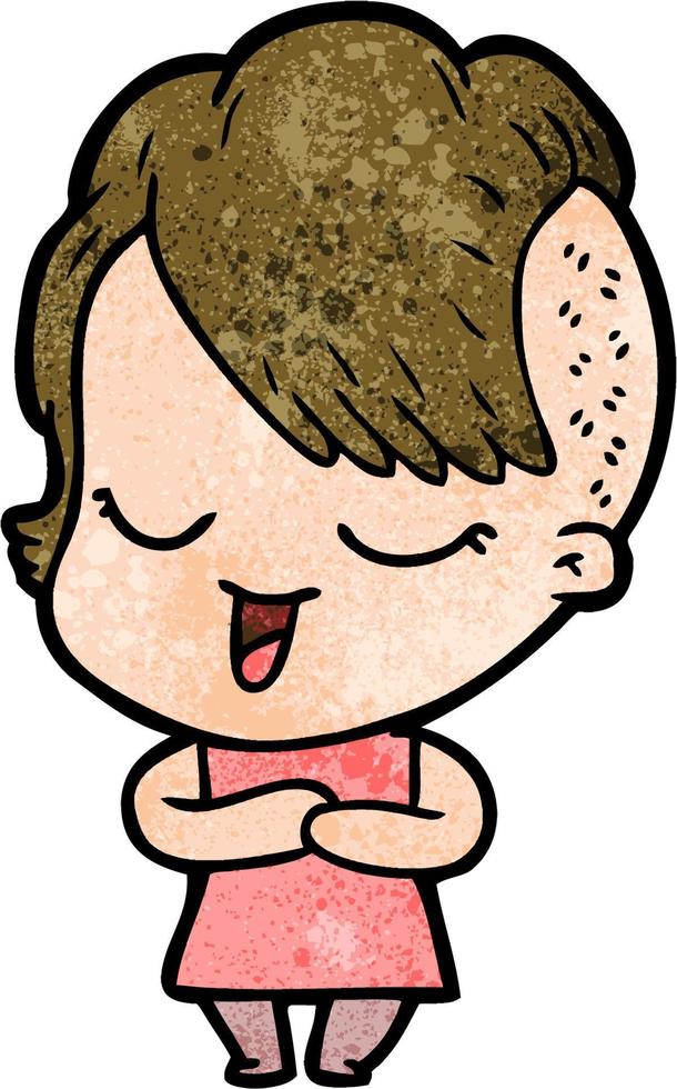 Vector woman character in cartoon style