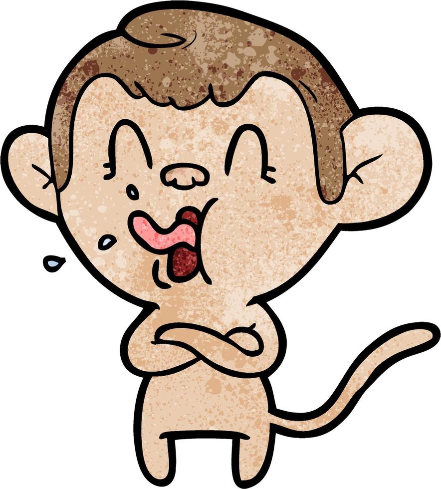 Vector monkey character in cartoon style