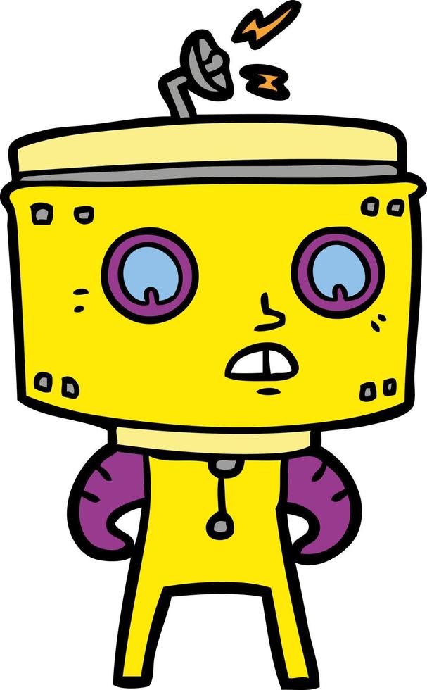 robot lindo de dibujos animados vector