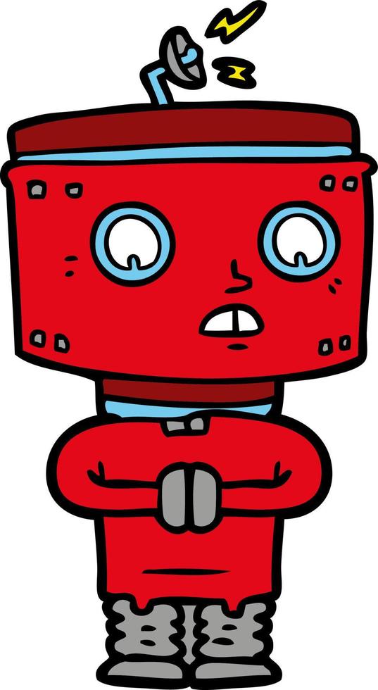 robot lindo de dibujos animados vector