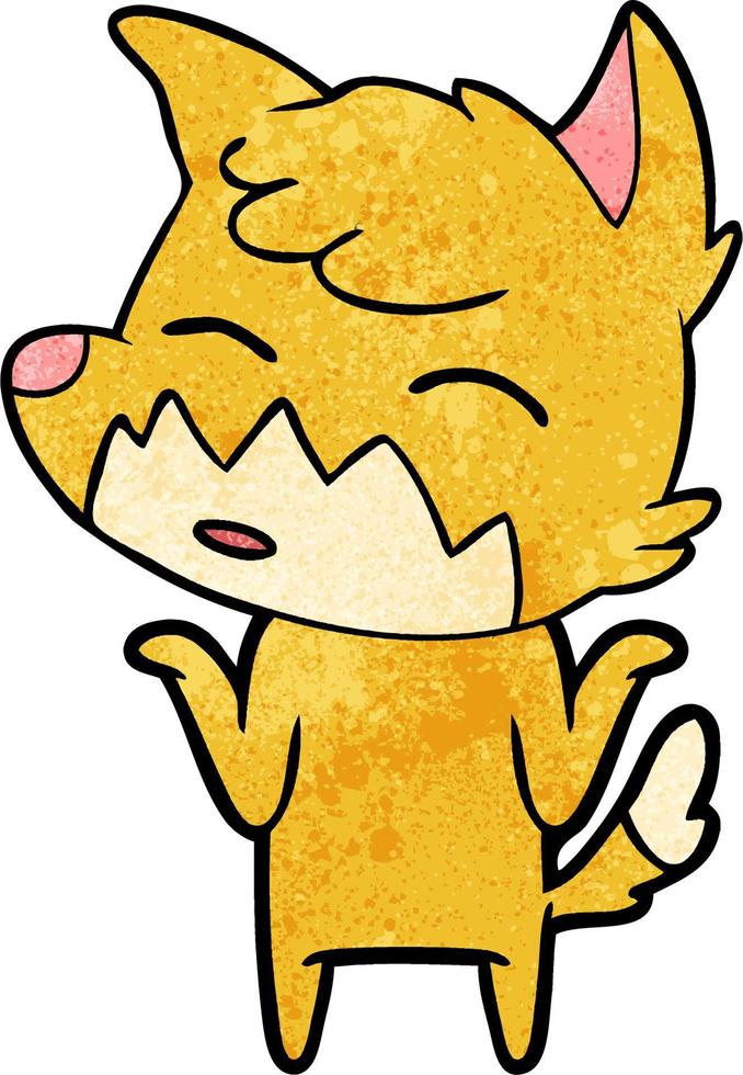 Vector fox character in cartoon style