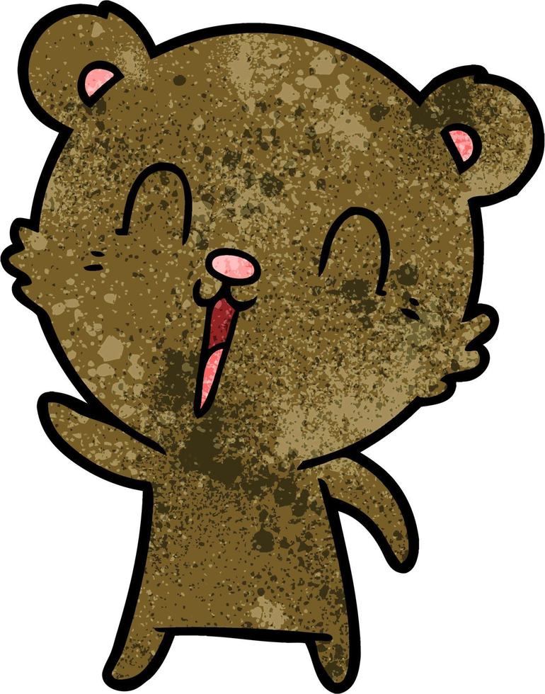 personaje de oso vectorial en estilo de dibujos animados vector