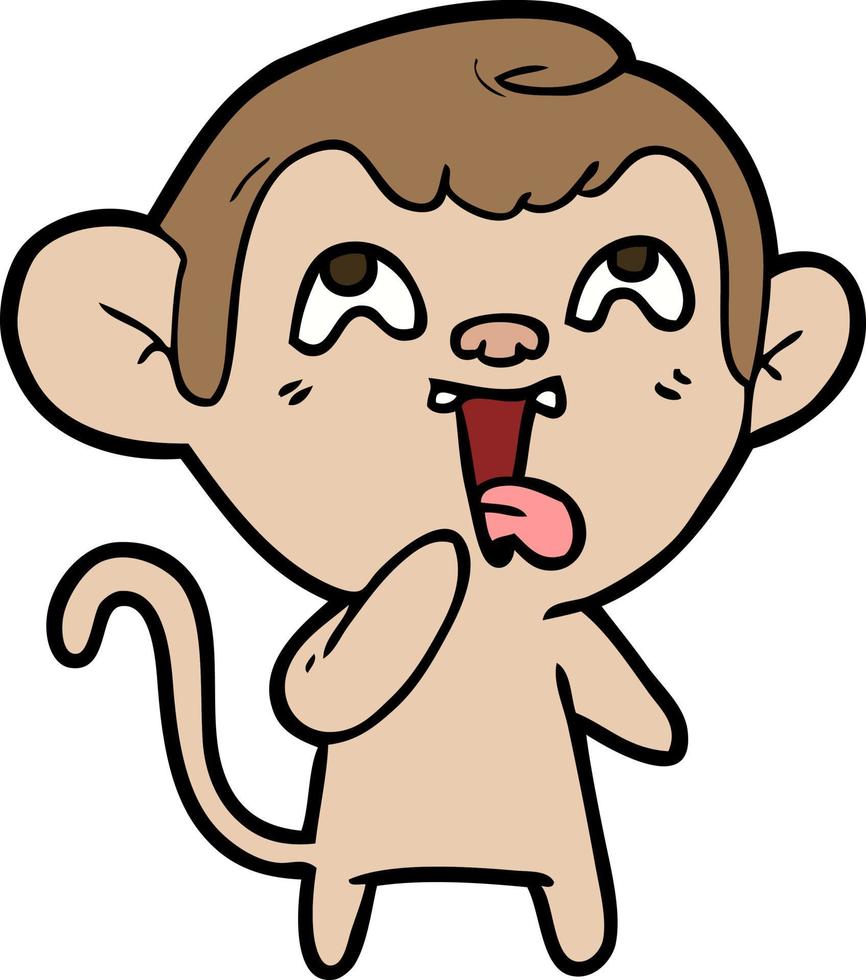 Vector monkey character in cartoon style