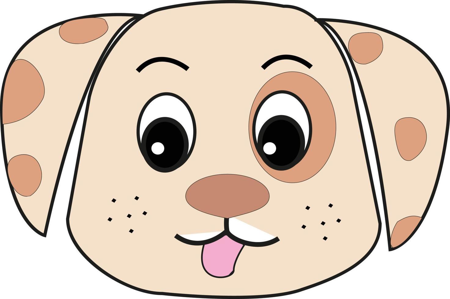 Cute dog, illustration, vector on white background.