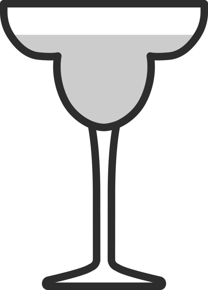 Vodka martini glass, illustration, on a white background. vector