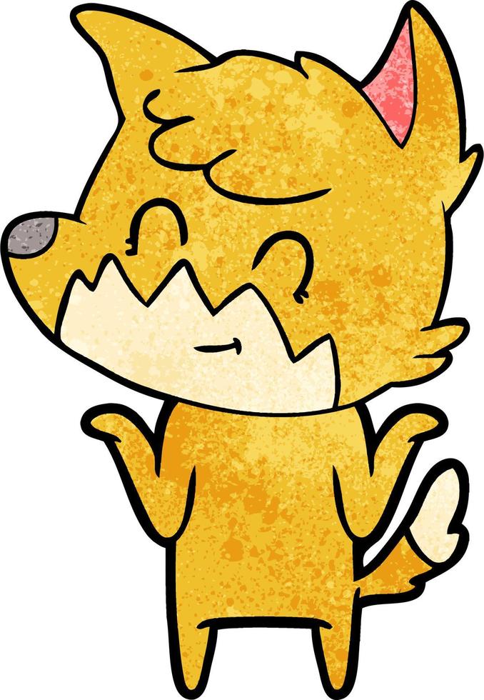 Vector fox character in cartoon style
