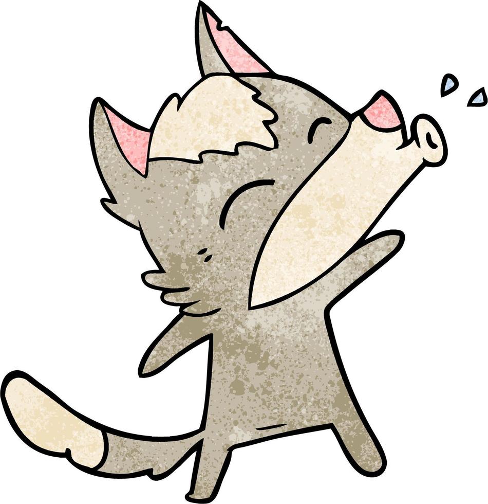 Vector wolf character in cartoon style