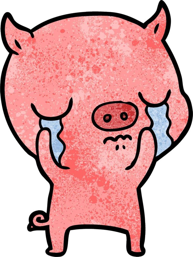 Vector pig character in cartoon style