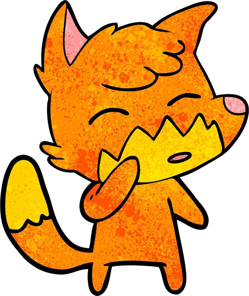 Vector fox character in cartoon style
