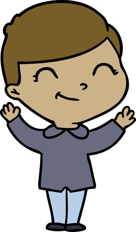Cartoon smiling man vector