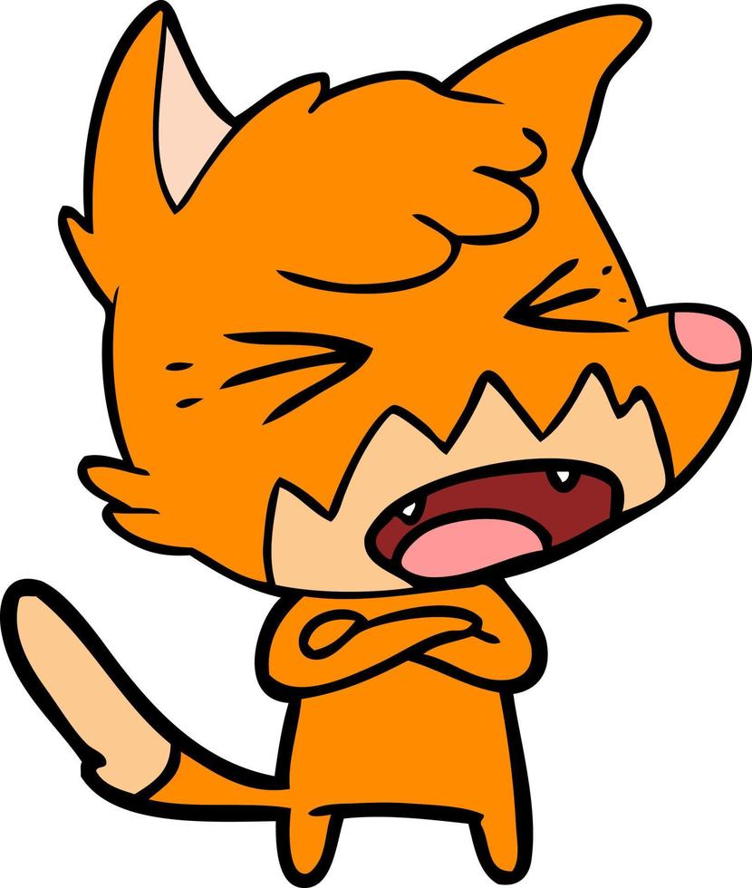 Vector fox character in cartoon style
