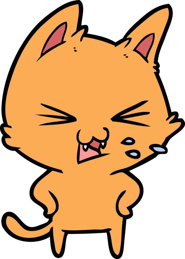 Vector cat character in cartoon style