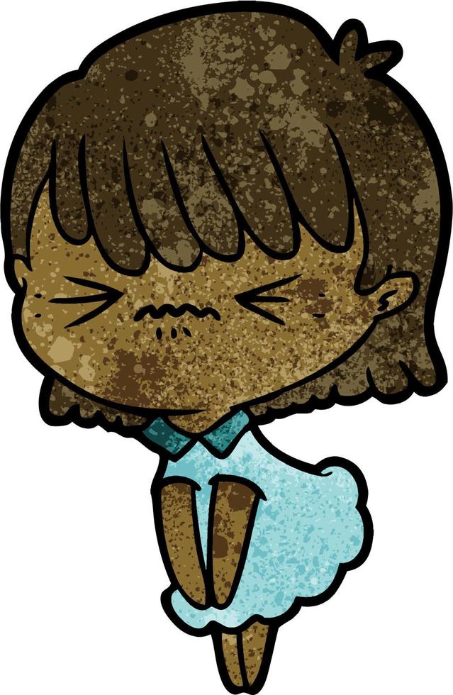 Vector woman character in cartoon style