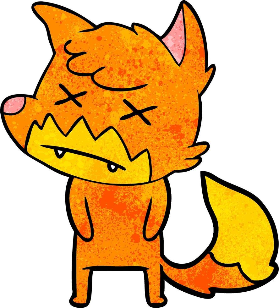 Vector fox character in cartoon style
