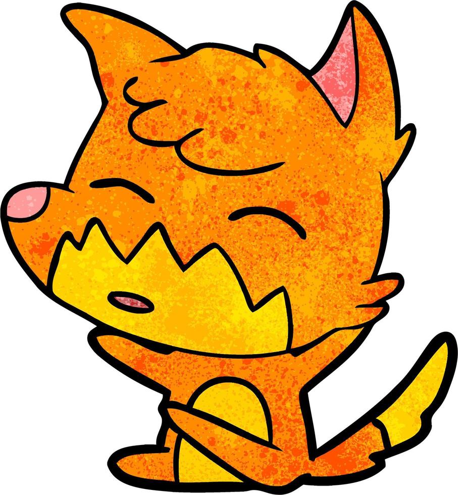 Vector fox character in cartoon style