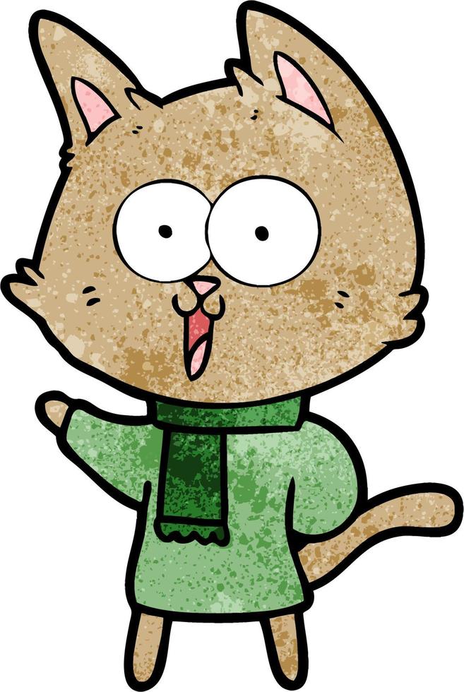 Vector cat character in cartoon style