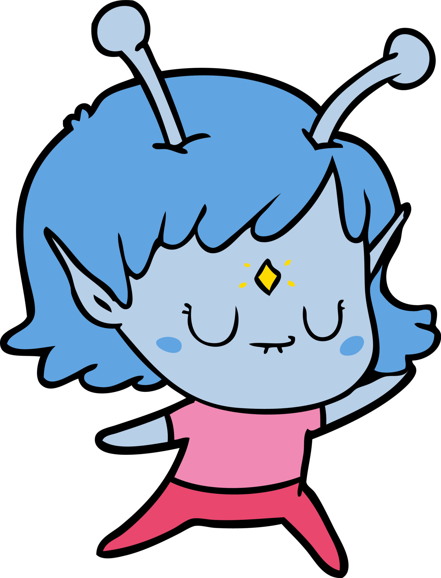Vector alien character in cartoon style 13771248 Vector Art at Vecteezy