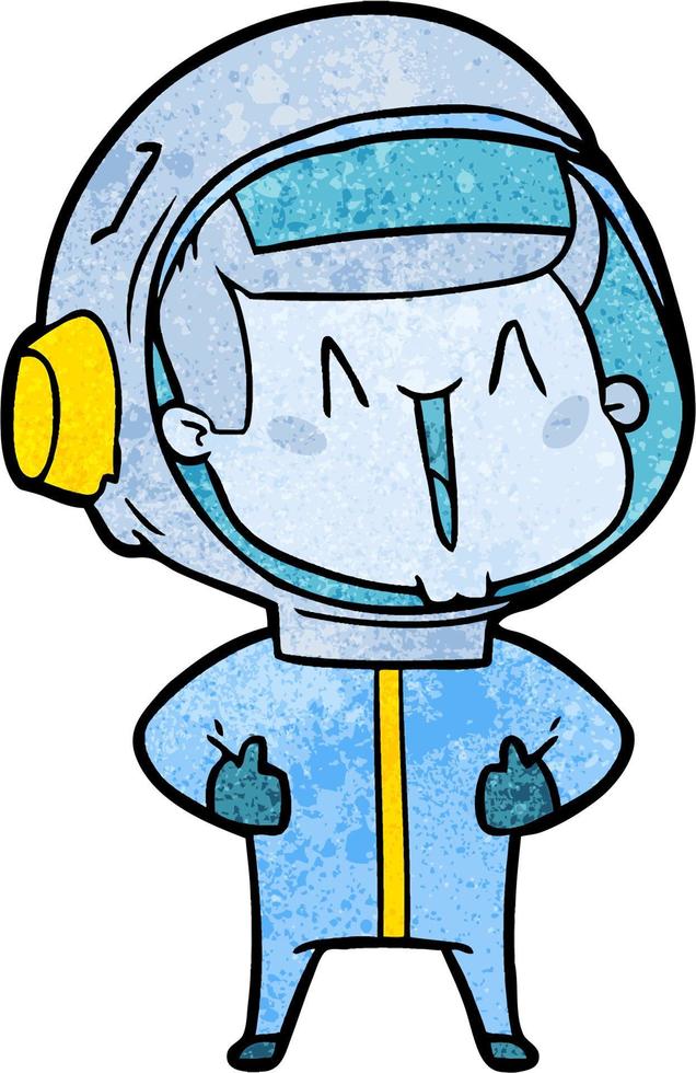 personaje de astronauta vectorial en estilo de dibujos animados vector